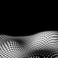 Wavy Halftone Background For Text Vector Illustration