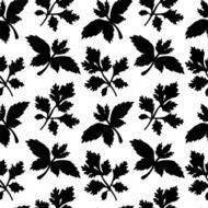 Seamless pattern with silhouettes leafs N3