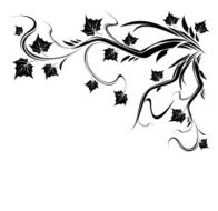 Stylized Black tree with leaves
