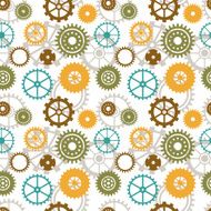 Seamless background of color gear wheels