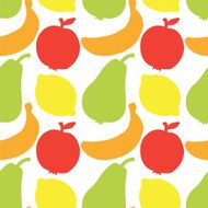 Seamless pattern with silhouettes fruits N8