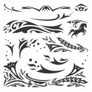 Arabic frames and design elements set N2