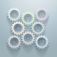 Eight Gears Decorative Background