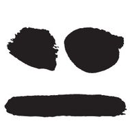 Splash blot banner set in black on white abstract watercolor N17