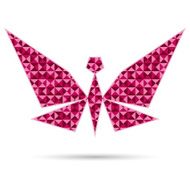 Abstract butterfly isolated on white background
