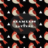 Seamless vector pattern with birds N4