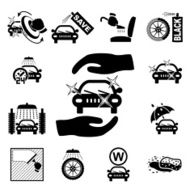 Car wash icons set N3