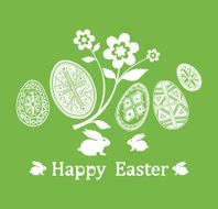 Green Easter card