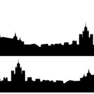 Moscow city silhouette skyline