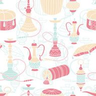 Hookah seamless pattern N7