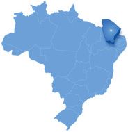 Map of Brazil where Ceara is pulled out