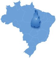 Map of Brazil where Tocantins is pulled out