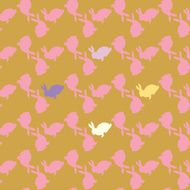 rabbit seamless pattern N2