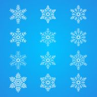 Snowflakes icon collection