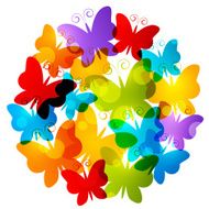 Rainbow butterflies for Your design