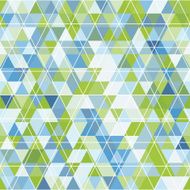 mosaic of triangles and contour drawing