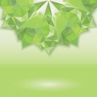 green triangle crystal horizontal