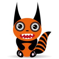 Cute cartoon Monster on a white background vector N5
