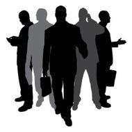 Vector silhouette of a businessman N47