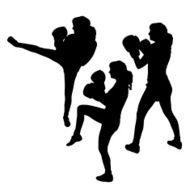 Vector silhouette of woman N550