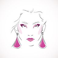 Front expressive look of fashion woman N2