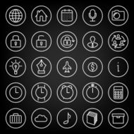 Set icons for business communication web N6
