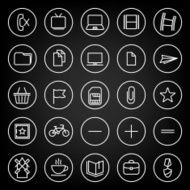 Set icons for business communication web N7