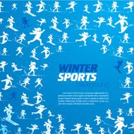 winter extreme sport pattern with place for your text
