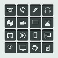 vector multimedia icons N4