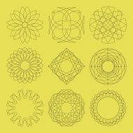 Guilloche vector elements N6