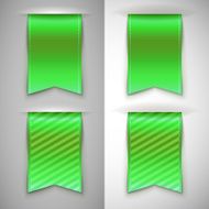 Green ribbon bookmark for books N2