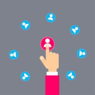 Vector human resources - hand pointing