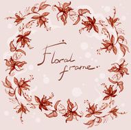 floral frame with swirls N2