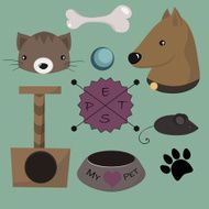 Pets vector set