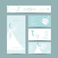 Business cards design weddign concept N2