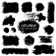 Grunge vector splashes