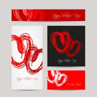 Set of valentine cards for your design N6