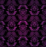 Seamless pattern ornament lilac floral decorative background