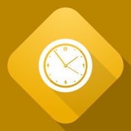 Vector icon of Clock with a long shadow N2