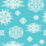 Abstract floral seamless pattern in blue and white