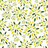 Flower Leaves Seamless Pattern Background Vector Illustration N6