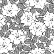abstract flowers seamless pattern N7