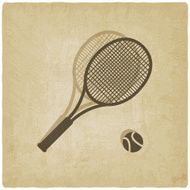 sport tennis logo old background