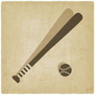 sport baseball logo old background