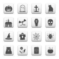 Web buttons Halloween icons