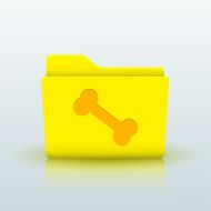 Vector yellow folder on blue background Eps10 N55