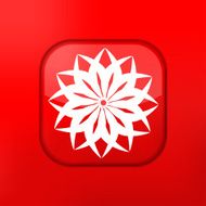 Vector red Snowflake icon Eps10 Easy to edit N6