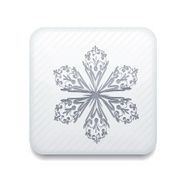 Vector white Snowflake icon Eps10 Easy to edit N5