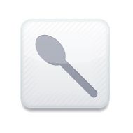 Vector white teaspoon icon Eps10 Easy to edit