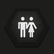 Vector creative icon on black background Eps10 N31